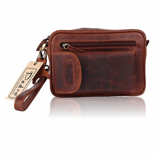 Leder handgelenktasche reise - handgelenktasche,