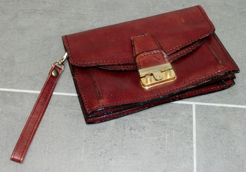 Herren handtasche leder braun - leder,